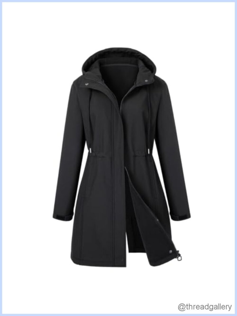 Womens Fleece Lined Softshell Rain Jacket Waterproof Windproof Hooded